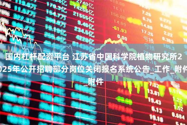国内杠杆配资平台 江苏省中国科学院植物研究所2025年公开招聘部分岗位关闭报名系统公告_工作_附件