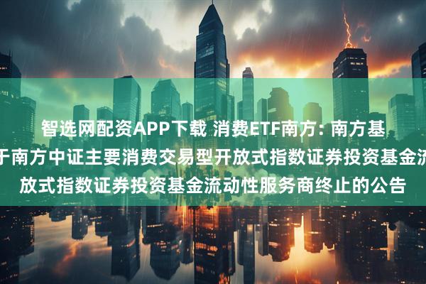 智选网配资APP下载 消费ETF南方: 南方基金管理股份有限公司关于南方中证主要消费交易型开放式指数证券投资基金流动性服务商终止的公告
