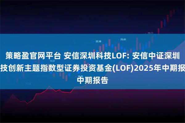 策略盈官网平台 安信深圳科技LOF: 安信中证深圳科技创新主题指数型证券投资基金(LOF)2025年中期报告